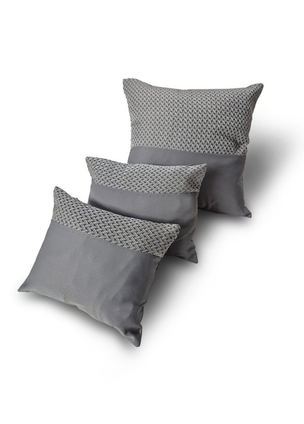 Комплект декоративних подушок Lumelle Geometric 40х40см 1шт 30х25см 2шт сірі  (п_0891)