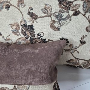 Комплект декоративних подушок Lumelle Flowers 50х30см 2шт, 30х21см 1шт  бежеві з коричневим  (п_0894)