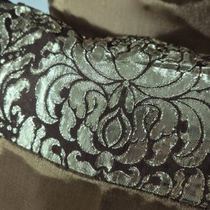 Комплект декоративних подушок Lumelle Damasks Атлас 38х30см 2шт  коричневі з золотистим  (п_0897)