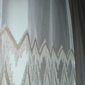 Комплект панельних фіранок Lumelle Зигзаг 4шт карниз 160см молочний (12_3п)