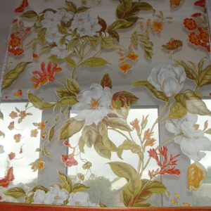 Комплект панельних фіранок Lumelle Flowers 5шт карниз 240см помаранчевий з теракотовим (23_7п)