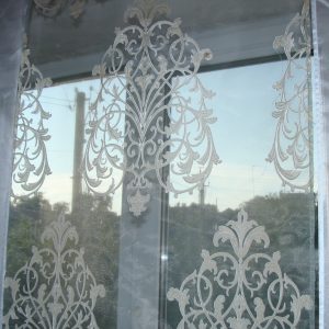 Комплект панельних фіранок Lumelle Damask 5шт карниз 245см зелений з молочним (24_8п)