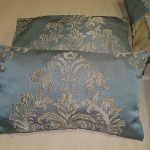 Комплект декоративних подушок Lumelle Damask 35х20см 2шт 33х33см 4шт блакитні з пісочним (п_0531)
