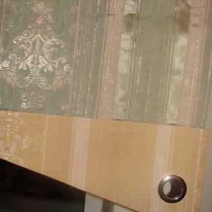 Комплект панельних фіранок Lumelle Арда 5шт карниз 200см зелений з пісочним (26_1п)