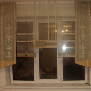 Комплект панельних фіранок Lumelle Арда 5шт карниз 200см зелений з пісочним (26_1п)