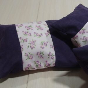 Комплект декоративних подушок Lumelle Rose 33х33см 2шт 37х28см 1шт молочні з фіолетовим (п_0360)