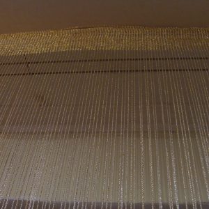 Нитки кисея Lumelle 160х280см бежево-золотисті з люрексом (1нт)