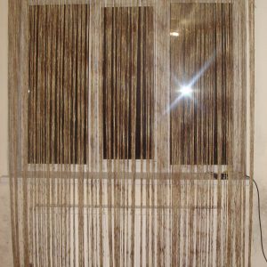 Нитки кисея Lumelle 180х280см бежево-золотисті з теракотовим (2нт)