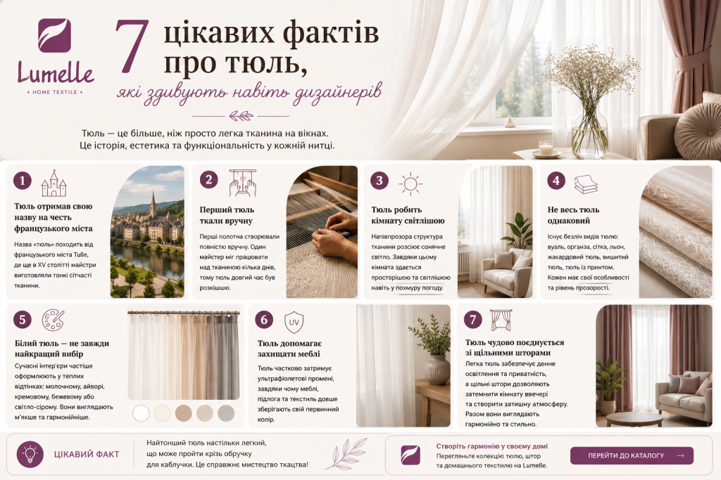 7 цікавих фактів про тюль