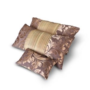 Комплект декоративних подушок Lumelle Handmade з жакардовим візерунком, коричнево-бежевий, 60×30 см (2 шт) + 30×18 см (1 шт) (п_0903)